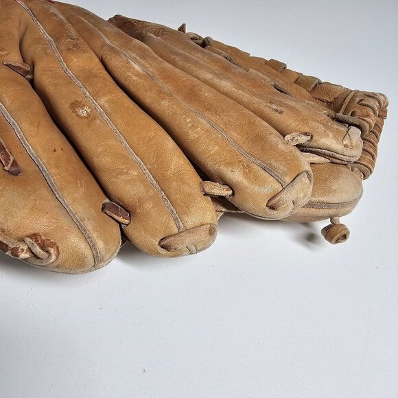 Vintage Rawlings Baseball Glove RBG 36BO Leather 12" Adult Right Hand Throw Tan - Picture 8 of 9